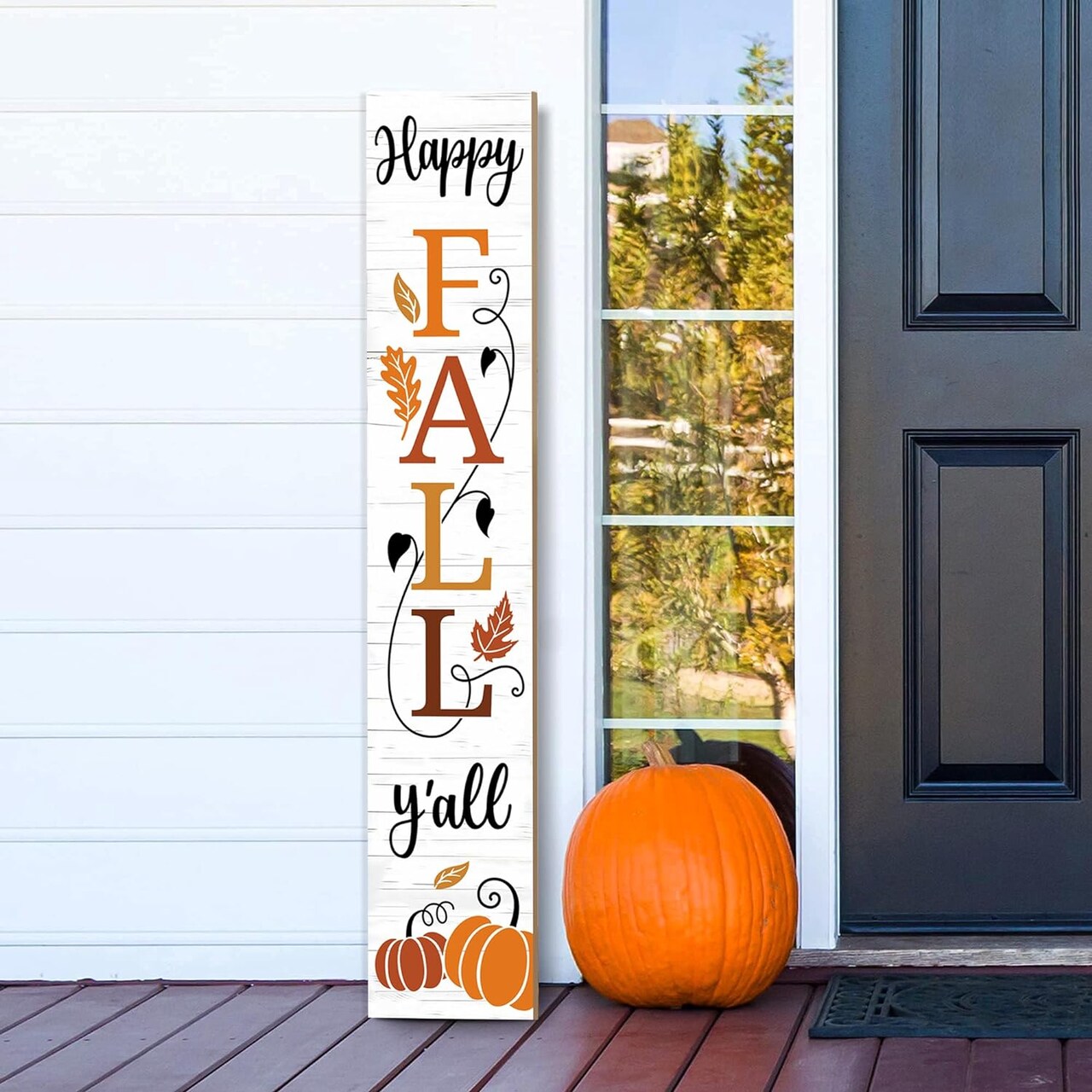 Happy Fall, Y'all! 47" Autumn Large Welcome Porch Sign for Pumpkin Sign Home Front Door Yard Party Decor.